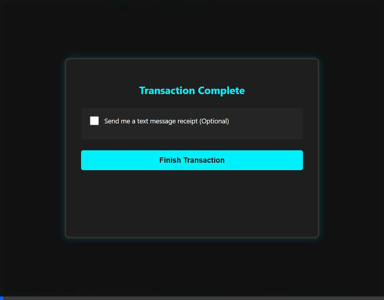 Video recording of the kiosk SMS opt-in flow